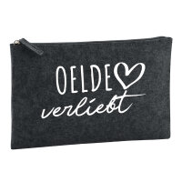 Kulturbeutel Oelde verliebt 1 Liter Filz Charcoal...