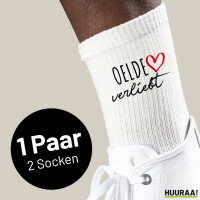 Socken Oelde verliebt Größe 37/46 White Motiv...