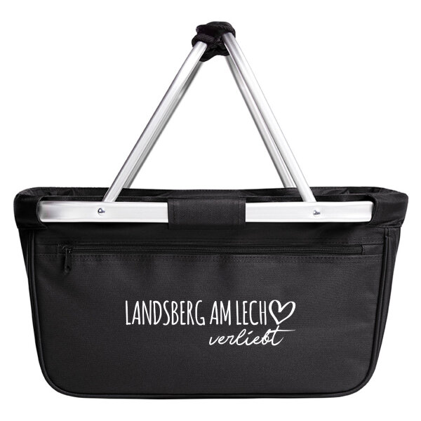 Einkaufskorb Landsberg am Lech verliebt 20 Liter Tragekorb Black