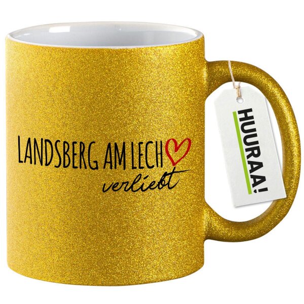 Glitzertasse Landsberg am Lech verliebt 330ml
