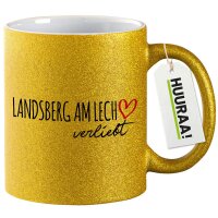 Glitzertasse Landsberg am Lech verliebt 330ml
