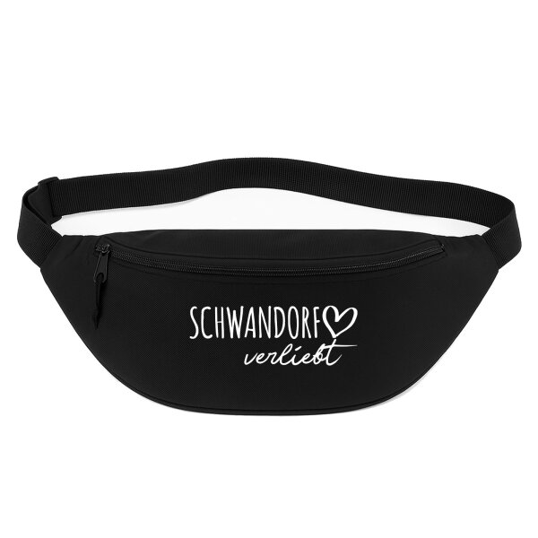 Bauchtasche Schwandorf verliebt 2,5 Liter Black Crossbody Bag