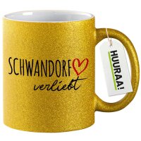 Glitzertasse Schwandorf verliebt 330ml