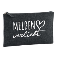 Kulturbeutel Meißen verliebt 1 Liter Filz Charcoal...
