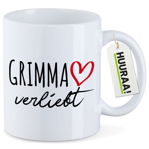 Kaffeetasse Grimma verliebt 330ml