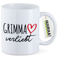 Kaffeetasse Grimma verliebt 330ml