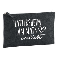 Kulturbeutel Hattersheim am Main verliebt 1 Liter Filz...