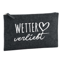 Kulturbeutel Wetter Ruhr verliebt 1 Liter Filz Charcoal...