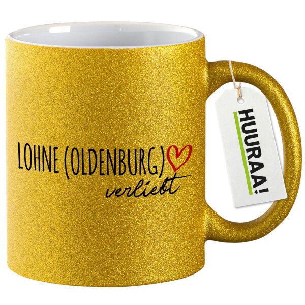 Glitzertasse Lohne Oldenburg verliebt 330ml