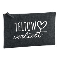 Kulturbeutel Teltow verliebt 1 Liter Filz Charcoal...