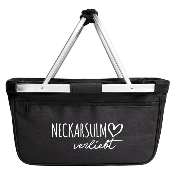 Einkaufskorb Neckarsulm verliebt 20 Liter Tragekorb Black