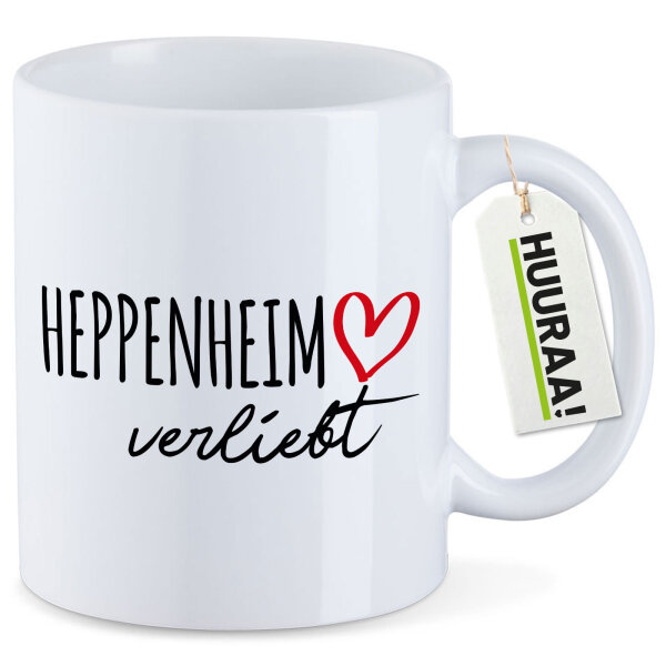 Kaffeetasse Heppenheim Bergstraße verliebt 330ml