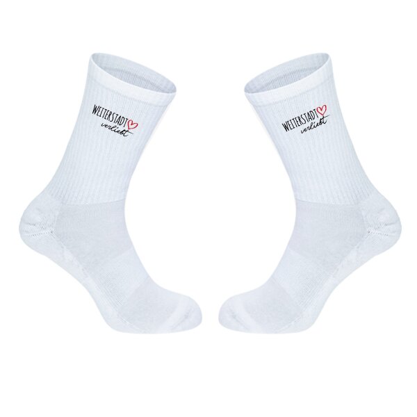 Unisex Socken Weiterstadt verliebt Baumwolle