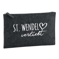 Kulturbeutel St. Wendel verliebt 1 Liter Filz Charcoal...