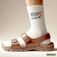 Socken Köthen Anhalt verliebt Größe 37/46 White Motiv Tennissocken