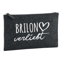 Kulturbeutel Brilon verliebt 1 Liter Filz Charcoal...