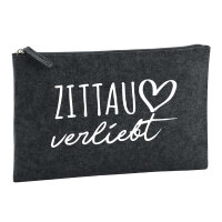 Kulturbeutel Zittau verliebt 1 Liter Filz Charcoal...