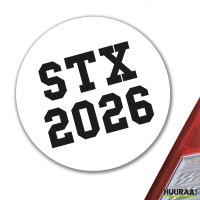 Aufkleber STX 2026 Abschluss Dänemark 10cm Sticker