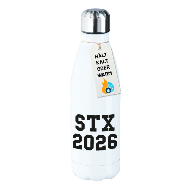 Edelstahl-Trinkflasche STX 2026 Abschluss Dänemark 500ml Wasserflasche