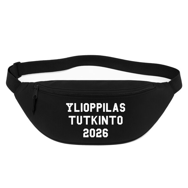 Bauchtasche Ylioppilastutkinto 2026 Abschluss Finnland 2,5 Liter Black Crossbody Bag