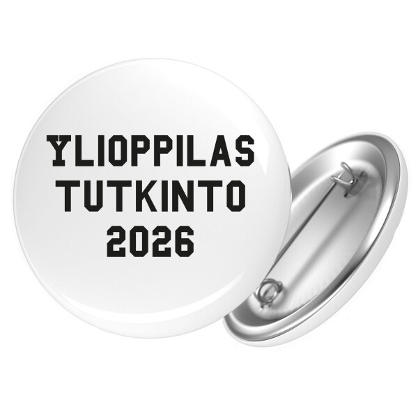 Button Ylioppilastutkinto 2026 Abschluss Finnland Anstecker