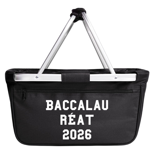 Einkaufskorb Baccalauréat 2026 Abschluss Frankreich 20 Liter Tragekorb Black