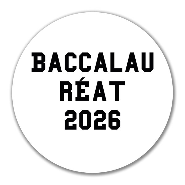 Aufkleber Baccalauréat 2026 Abschluss Frankreich 10cm Sticker