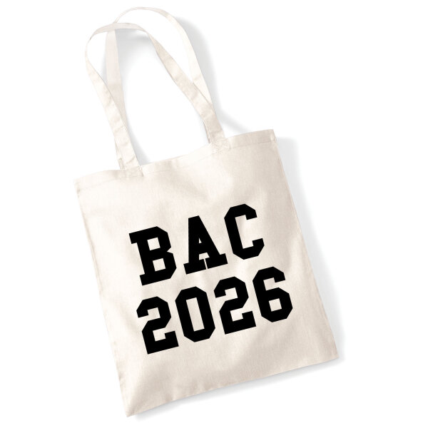 Jutebeutel BAC 2026 Abschluss Frankreich 10 Liter