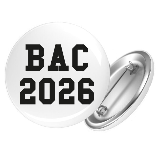 Button BAC 2026 Abschluss Frankreich Anstecker