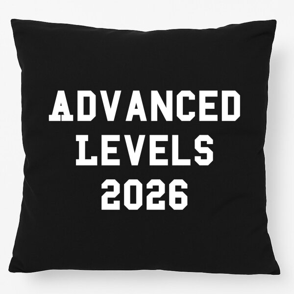Kissen Advanced Levels 2026 Abschluss Großbritannien 40x40cm