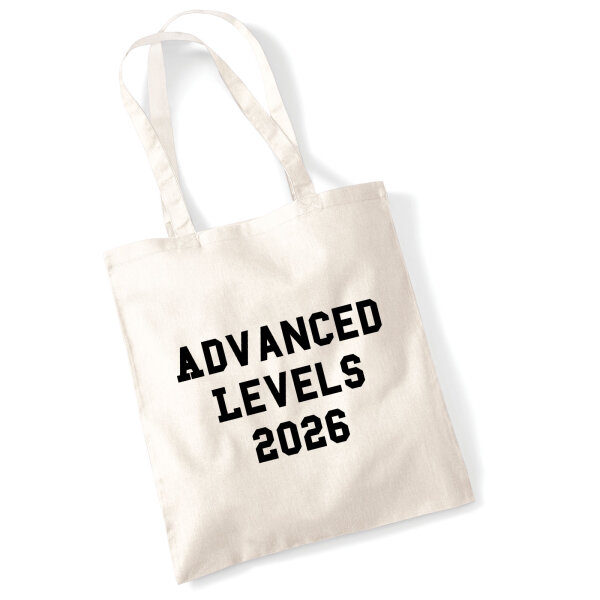 Jutebeutel Advanced Levels 2026 Abschluss Großbritannien 10 Liter
