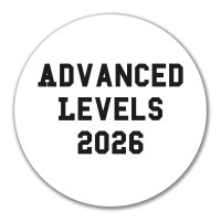 Aufkleber Advanced Levels 2026 Abschluss Großbritannien 10cm Sticker