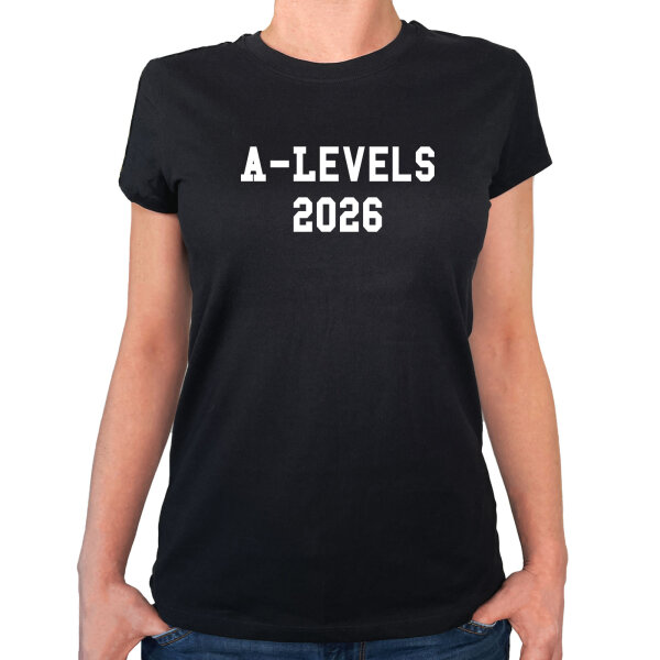 Damen T-Shirt A-Levels 2026 Abschluss Großbritannien Größe XS-XXL