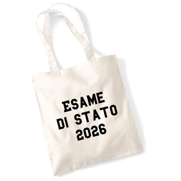 Jutebeutel Esame di Stato 2026 Abschluss Italien 10 Liter