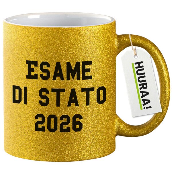 Glitzertasse Esame di Stato 2026 Abschluss Italien 330ml