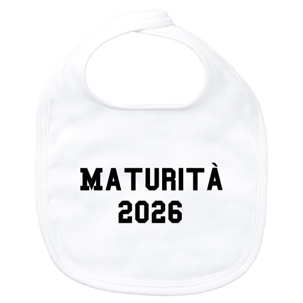 Baby Lätzchen Maturità 2026 Abschluss Italien Klettverschluss
