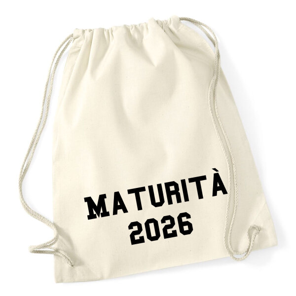 Turnbeutel Maturità 2026 Abschluss Italien 12 Liter