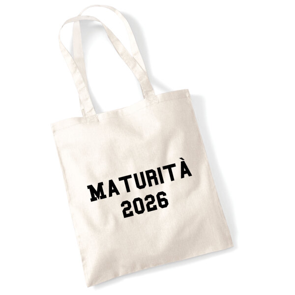Jutebeutel Maturità 2026 Abschluss Italien 10 Liter