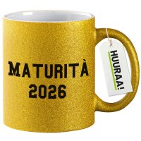 Glitzertasse Maturità 2026 Abschluss Italien 330ml