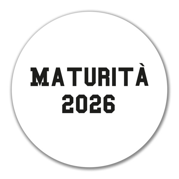 Aufkleber Maturità 2026 Abschluss Italien 10cm Sticker