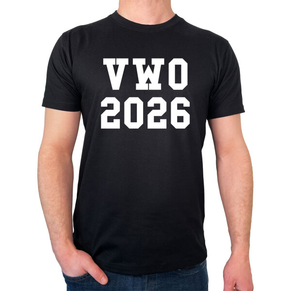 Herren T-Shirt VWO 2026 Abschluss Niederlande Größe S-3XL