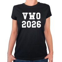 Damen T-Shirt VWO 2026 Abschluss Niederlande...