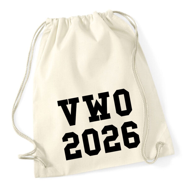Turnbeutel VWO 2026 Abschluss Niederlande 12 Liter