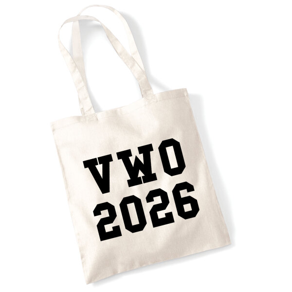 Jutebeutel VWO 2026 Abschluss Niederlande 10 Liter