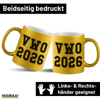 Glitzertasse VWO 2026 Abschluss Niederlande 330ml