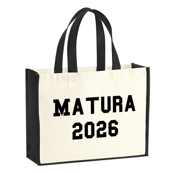 Jutetasche Matura 2026 Abschluss Österreich / Schweiz 21 Liter Black