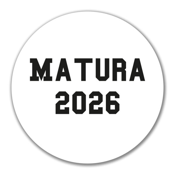 Aufkleber Matura 2026 Abschluss Österreich / Schweiz 10cm Sticker