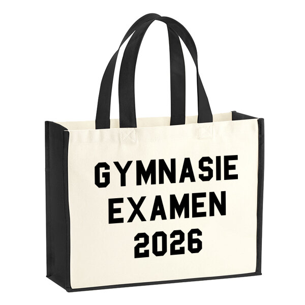 Jutetasche Gymnasieexamen 2026 Abschluss Schweden 21 Liter Black