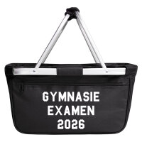 Einkaufskorb Gymnasieexamen 2026 Abschluss Schweden 20 Liter Tragekorb Black