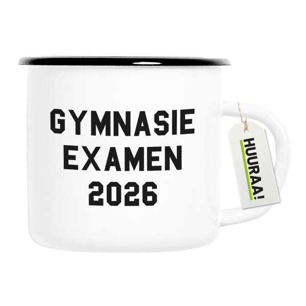 Emaille Tasse Gymnasieexamen 2026 Abschluss Schweden 300ml Vintage Emaille Becher